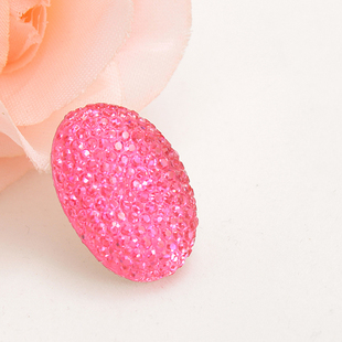 Peach Pink Flat Bottom Oval Rhinestone Diamond (Sold in per package of 35pcs)