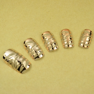 Gold Hollowed Nail Tips (Sold in per package of 24pcs)