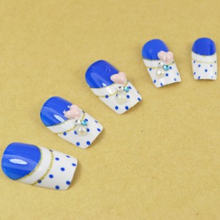 Blue Spot Nail Tips (Sold in per package of 24pcs)