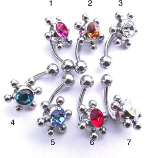 Navel Belly Rings (Sold in per package of 50pcs, assorted colors)