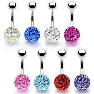 Navel Belly Rings (Sold in per package of 5pcs,assorted colors)