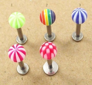 Lip Ear Rings (Sold in per package of 60pcs,assorted colors)
