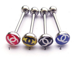 Tongue Rings (Sold in per package of 40pcs,assorted colors)