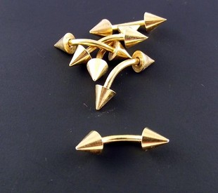 Gold Eyebrow Rings (Sold in per package of 80pcs)