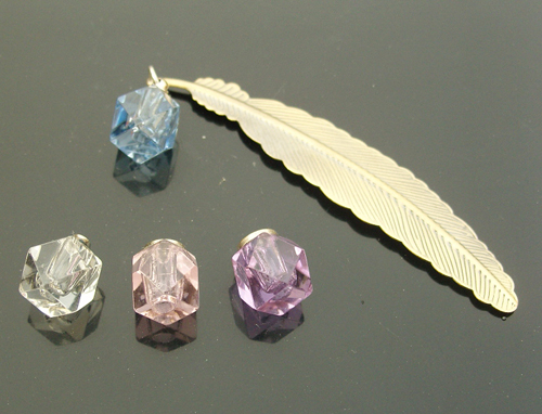 Feather Bookmark with Crystal Vials(Assorted Colors)