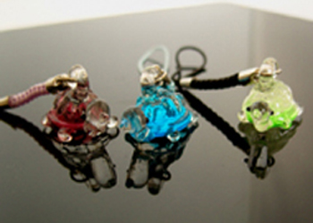 Murano Glass Charms Cellphone Straps Turtle (With cellphone straps,assorted colors)