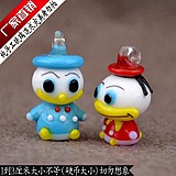 Murano Glass Charms Cellphone Straps Donald Duck (Sold in per pairs,with cellphone straps)
