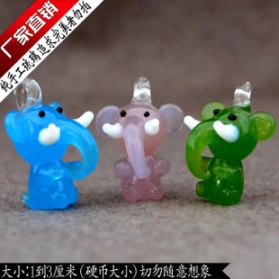 Murano Glass Charms Cellphone Straps Elephant (With cellphone straps,assorted colors)