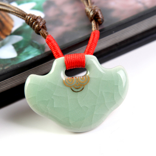 Ceramic Necklace Jade Green