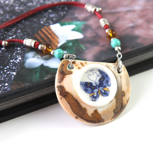 Ceramic Butterfly Necklaces