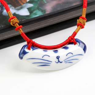 Ceramic Cheshire Cat Necklaces (Assorted colors)