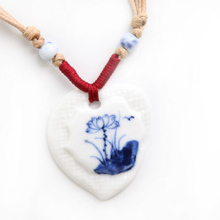 Love Heart Ceramic Necklaces 
