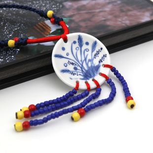 Ceramic Blessing Necklace With Tassels(Assorted Images)