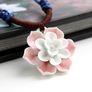 Ceramic Flower Necklaces (Assorted colors)