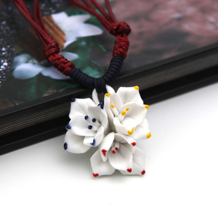 Ceramic Flower Necklaces 