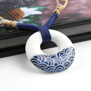 Ceramic Circle Necklaces