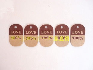 100% Love Wish Hangtag (Sold in per package of 500pcs)