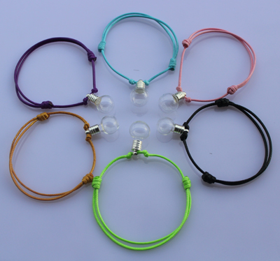 Glass Vial Bracelets With 6MM Bulb