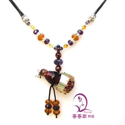 Murano Glass Perfume Necklace Bottle Gourd (with cord)