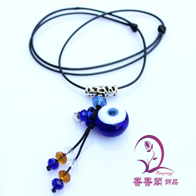Murano Glass Perfume Lucky Eye Necklaces (with cord)