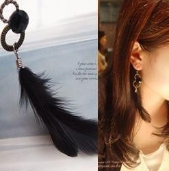 Feather Pendant Earrings