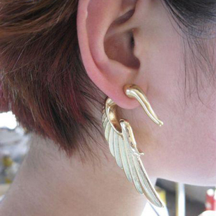 Angel Wing Punk Spike Earrings
