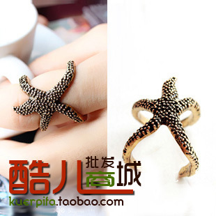 Retro Cute Starfish Rings