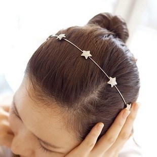 Fashion Metal Hairband With Rhinestone Stars 