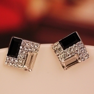 Square Rhinestone Earrings