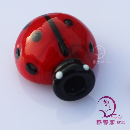 Murano Glass Essential Oil Vial Ladybug (24X29MM,0.25ML)