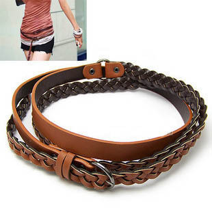 Weave Thin Leather Belts 