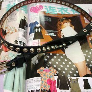 Handmade Studded Cowhide Leather Belts 