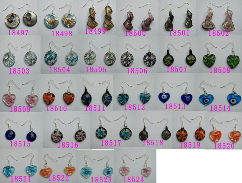 Murano Glass Earrings(Sold In Per Pairs)