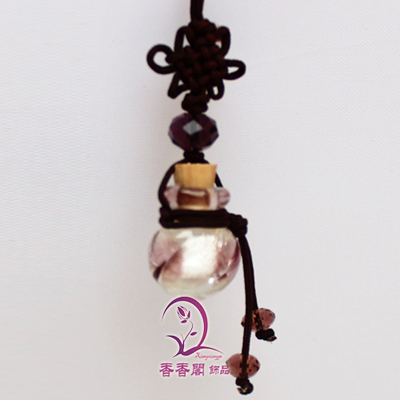 Murano Glass Perfume Cellphone Strap Amber Ball