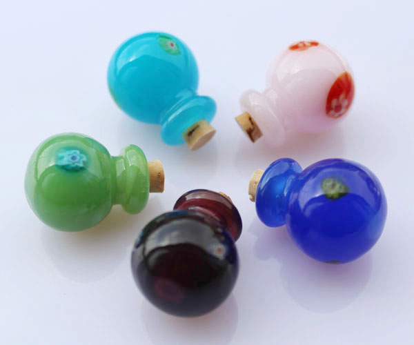 Murano Glass Essential Oil Vial Ball (18X22MM,0.50ML)