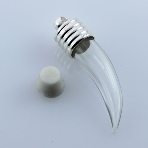8MM Shark's Tooth(Silver-plated metal caps)