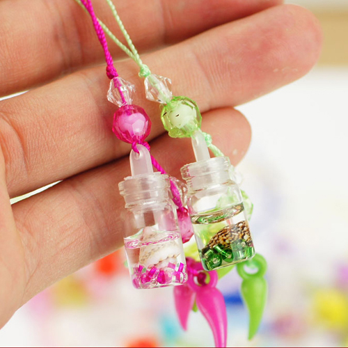 Wishing Bottle Cellphone Charms(Assorted Colors)