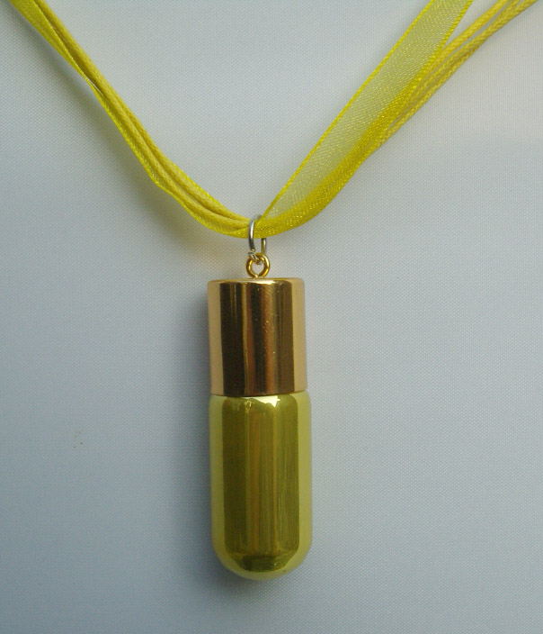 Perfume Bottle Necklaces (15x45MM,4ML,assorted colors)