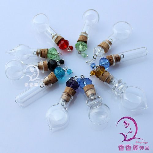 8MM Glass Vials With Crystal Beaded Corks