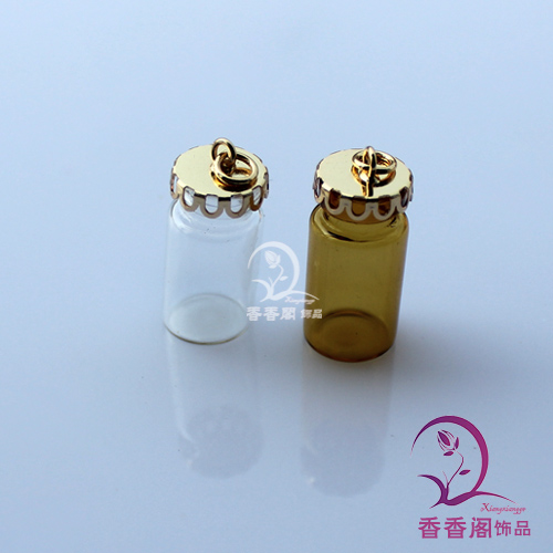 Mini Bottle With Lace Metal Caps(22MMX11MM,1ML)