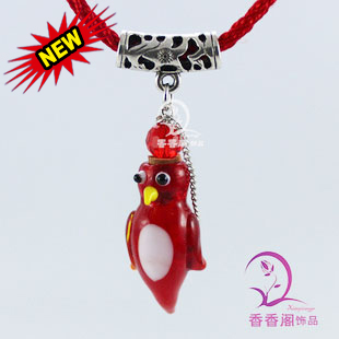 Murano Glass Perfume Necklace Parrot(with cord)