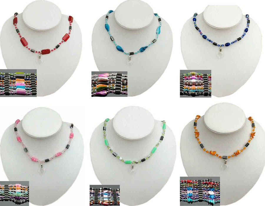 Magnetic Health Necklaces With 5MM Glass Vials(Assorted)