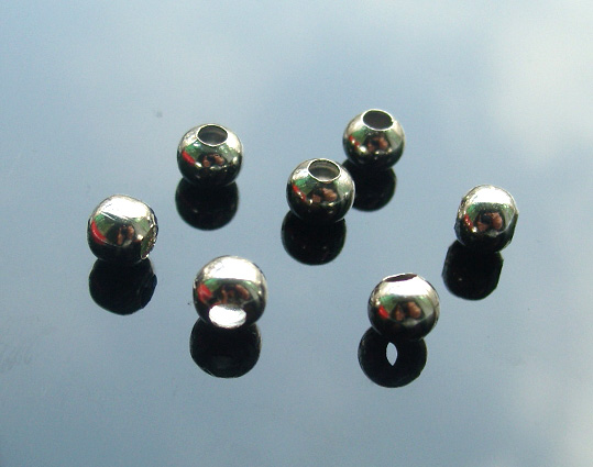 6MM METAL BEADS NICKLE-PLATED