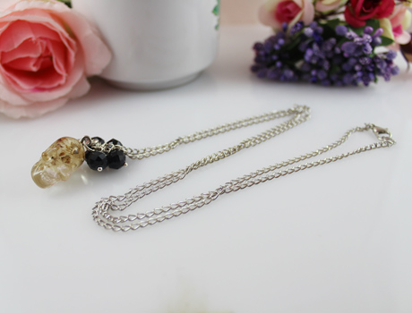 28MM Resin Real Flower Pendant Necklace