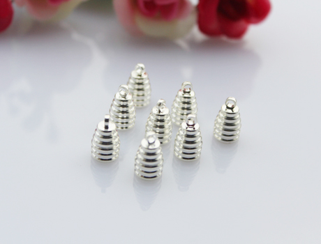 6MM Metal Cone Caps Silver-plated(Fit For 6MM Glass Vials25pcs sold in a package)