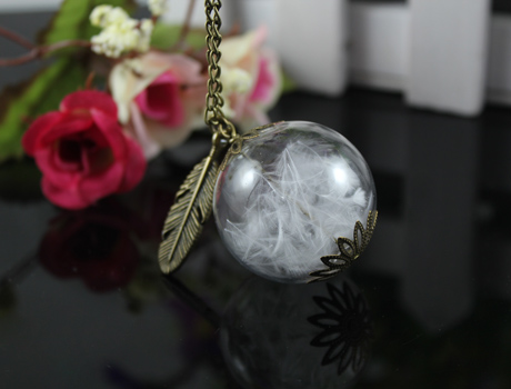  30MM Natural White Feather Necklace