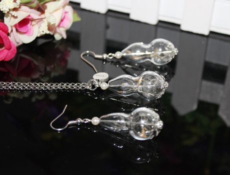29x16MM Gourd Dandelion seed necklace and earrings