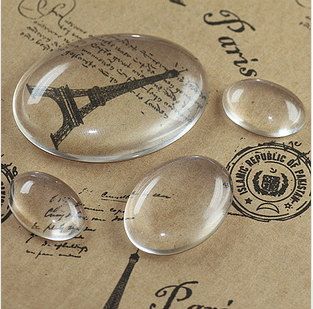 Oval Shape Transparent Magnifying Button Cabochons
