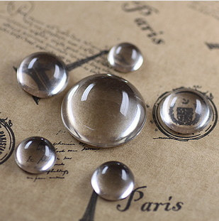 Round Transparent Crystal Magnifying Button Cabochons