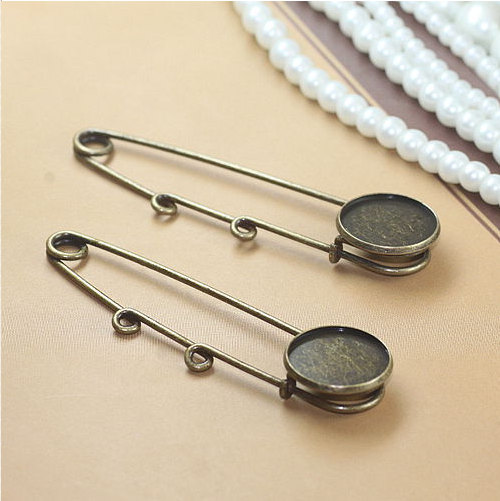 18MM Brooch Pin Backs Findings with Round Pad